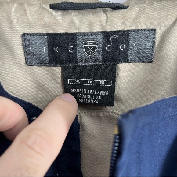 Nike Golf Coat Mens XL Navy Blue Vintage Long Sleeve Zip Uo Polyester Jacket - Picture 5 of 8